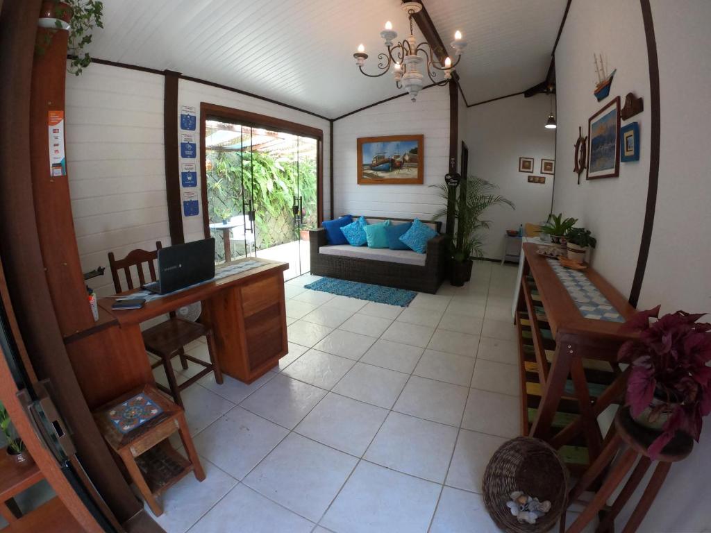 Uma área de estar em Pousada Bela Vista
