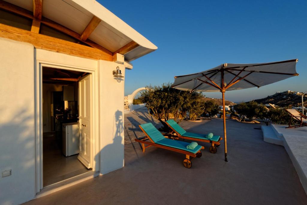 Balkón alebo terasa v ubytovaní Luxury Suites Poseidon