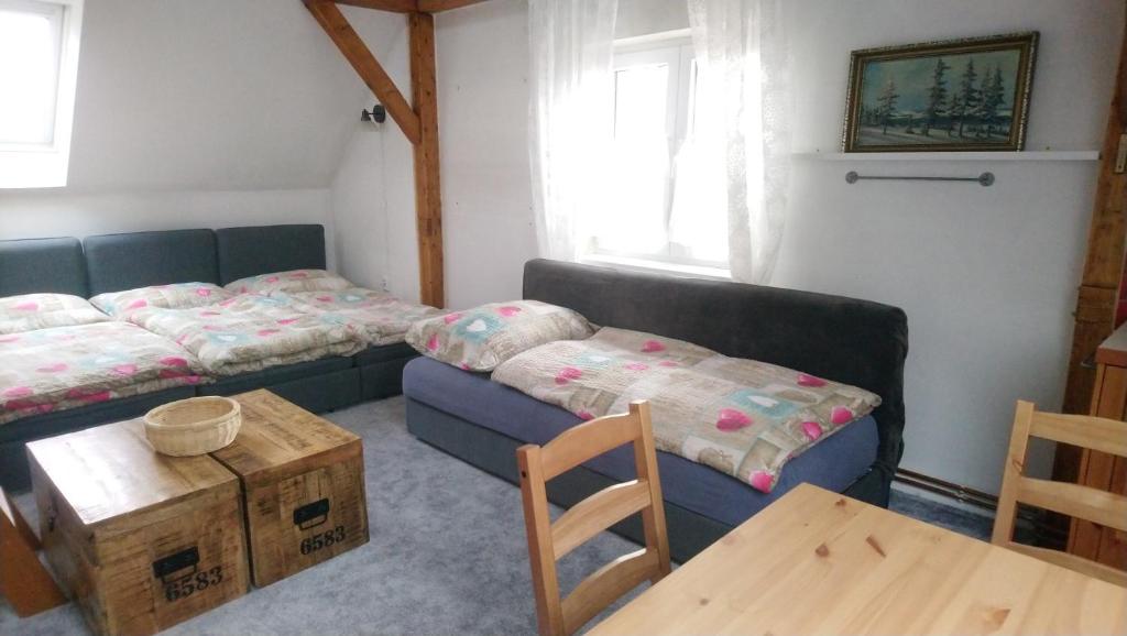 Postel nebo postele na pokoji v ubytování Prázdninový dům Matterhorn