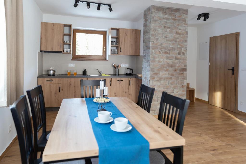 Kuchyň nebo kuchyňský kout v ubytování Darmilus apartmány