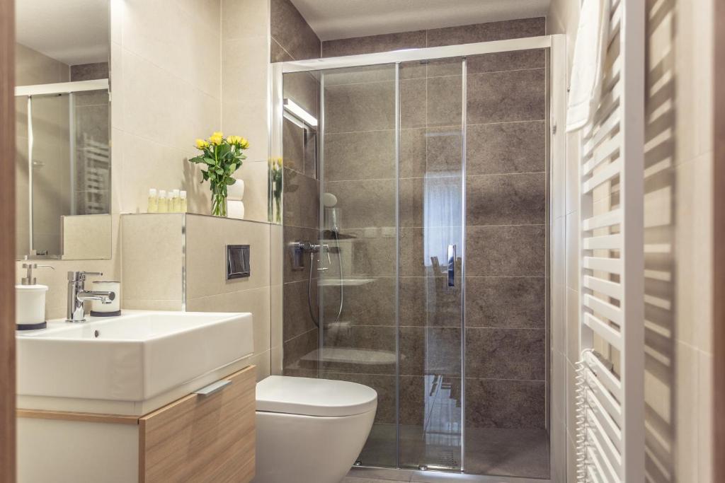 Koupelna v ubytování Darmilus apartmány