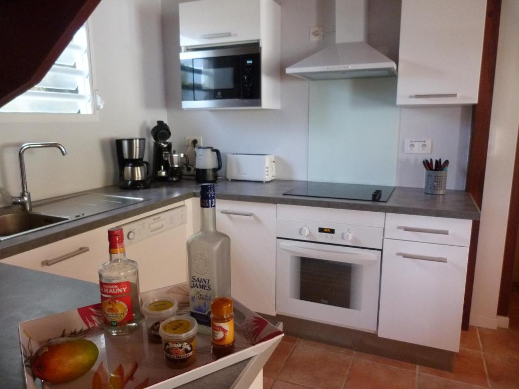 Kuchyň nebo kuchyňský kout v ubytování Villa des Amandiers
