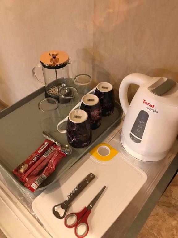Kuchyň nebo kuchyňský kout v ubytování Nõmme Apartments