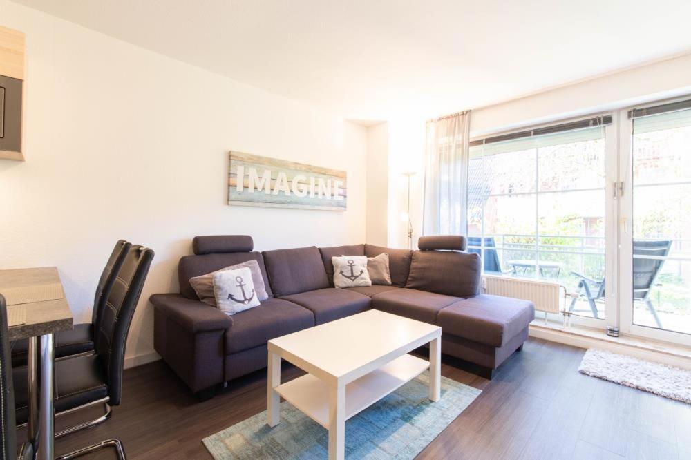 Χώρος καθιστικού στο Ferienwohnung Sailor's Cabin