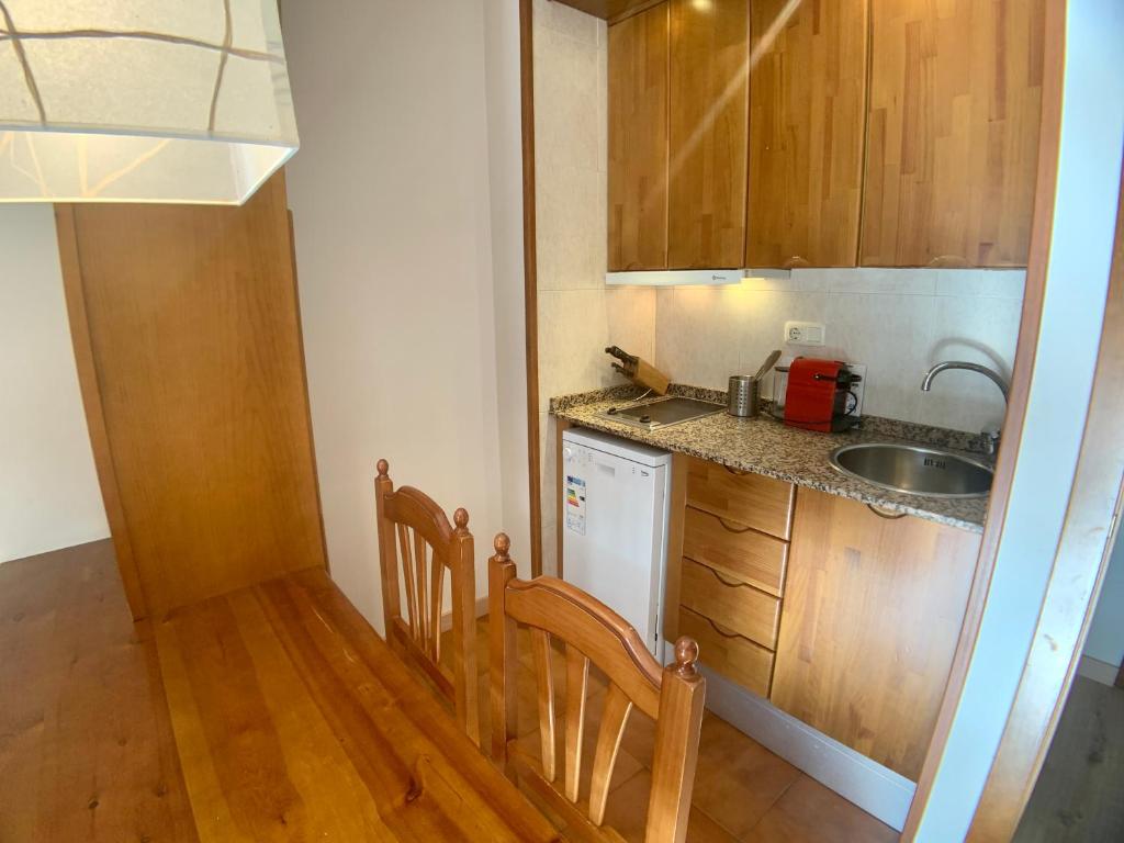 Kuchyň nebo kuchyňský kout v ubytování Apartamentos Los Lagos