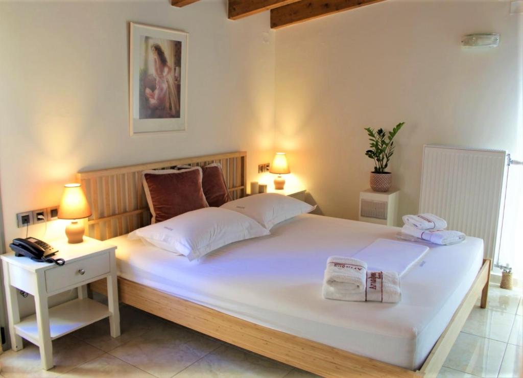 Postel nebo postele na pokoji v ubytování Casa Ariadne