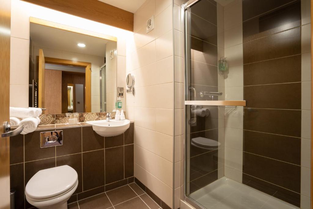 Koupelna v ubytování Belmore Court & Motel