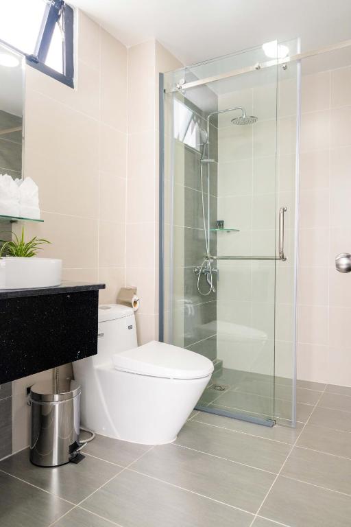 Phòng tắm tại Hoang Long Hotel Phan Thiết