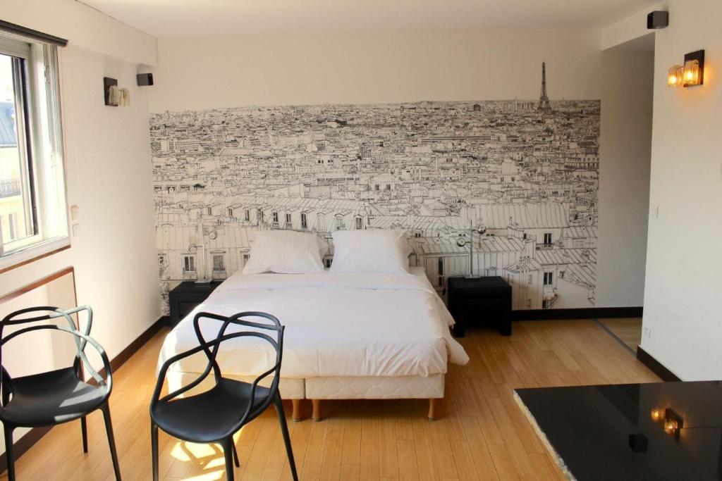 Lova arba lovos apgyvendinimo įstaigoje Short Stay Paris Apartments