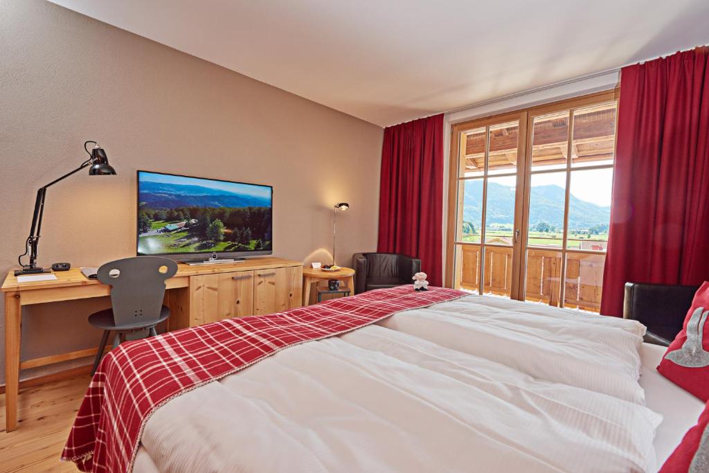 Postel nebo postele na pokoji v ubytování Das Achental Resort