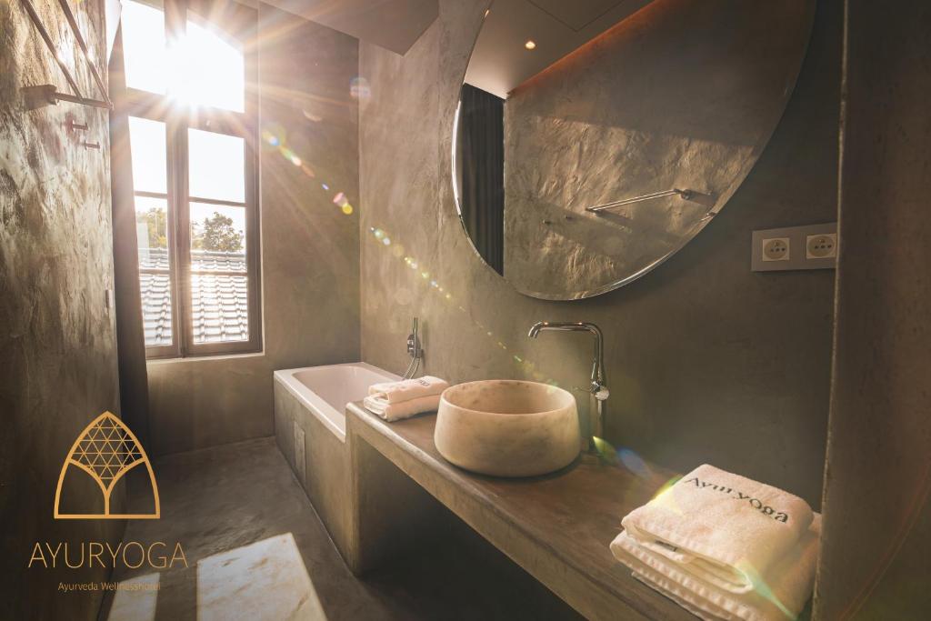 Koupelna v ubytování Ayuryoga Wellnesshotel