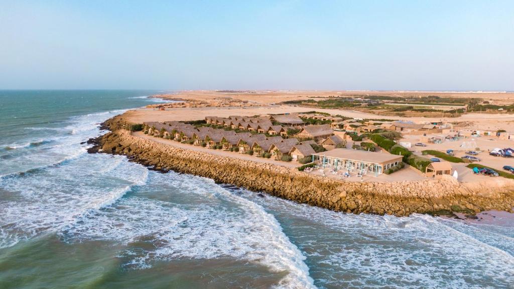 an aerial view of the shoreline of a beach at Westpoint Dakhla in Dakhla
