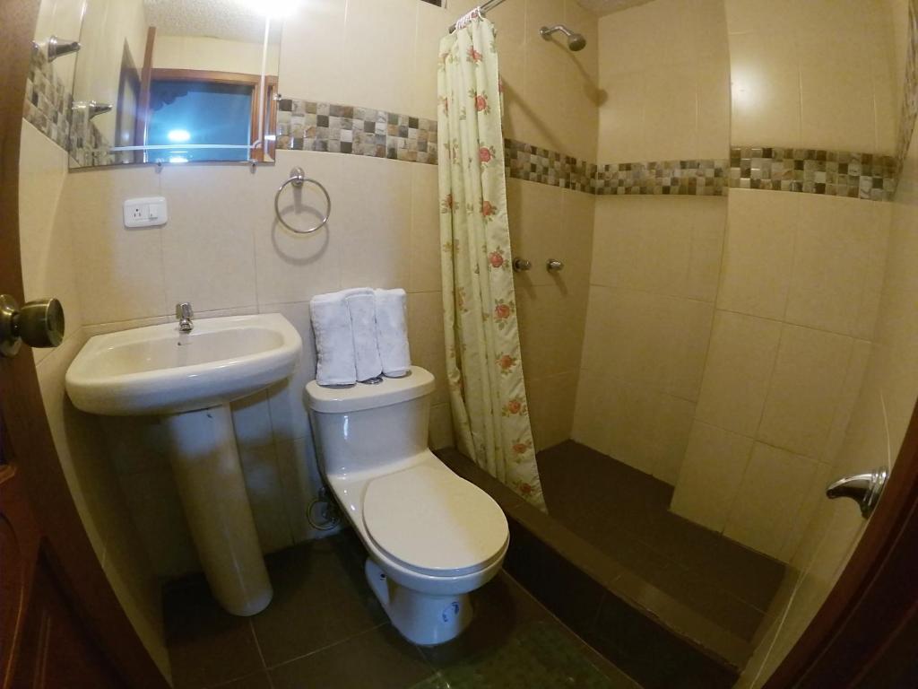 Koupelna v ubytování Hostal Dulce Amanecer