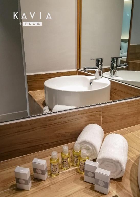 Koupelna v ubytování Hotel Kavia Plus