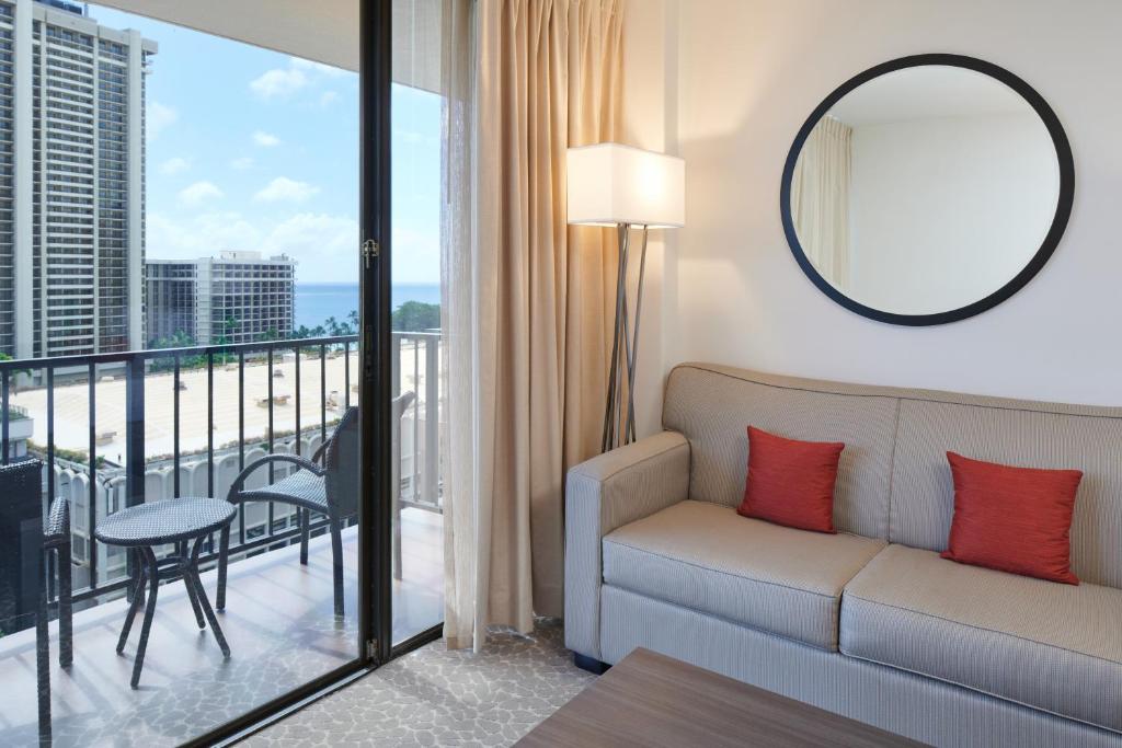 Posezení v ubytování Aqua Palms Waikiki