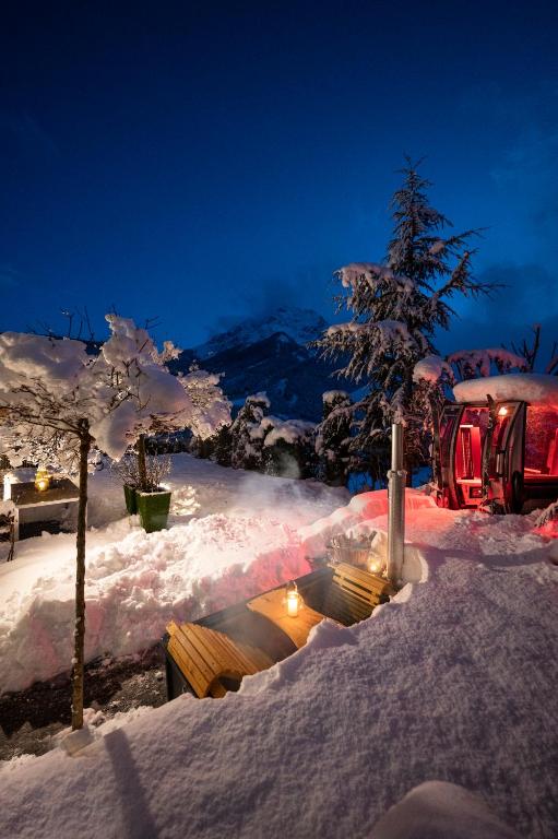 Ferienhaus zum Stubaier Gletscher - Wiesen v zimě