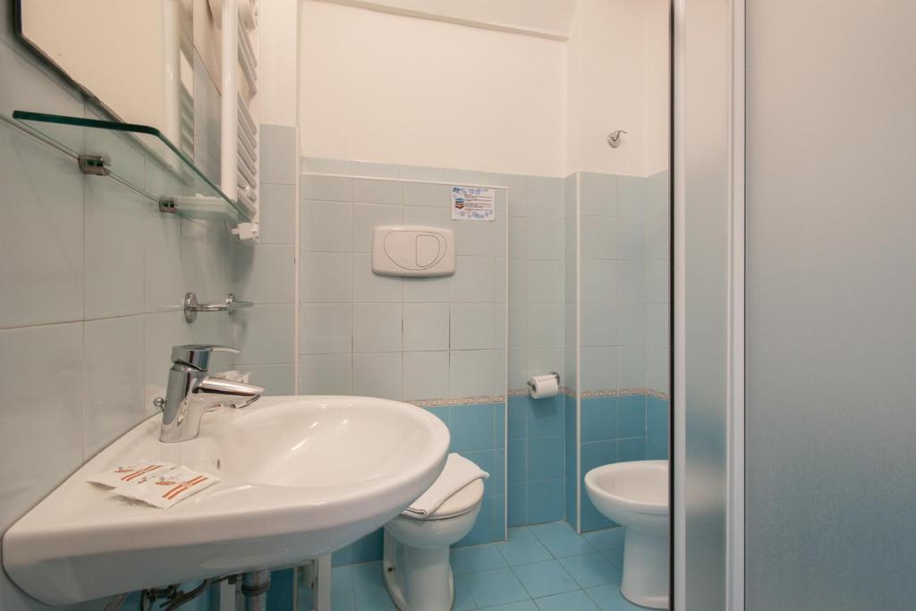 Koupelna v ubytování Hotel Consul Dipendenza la Plata con piscina