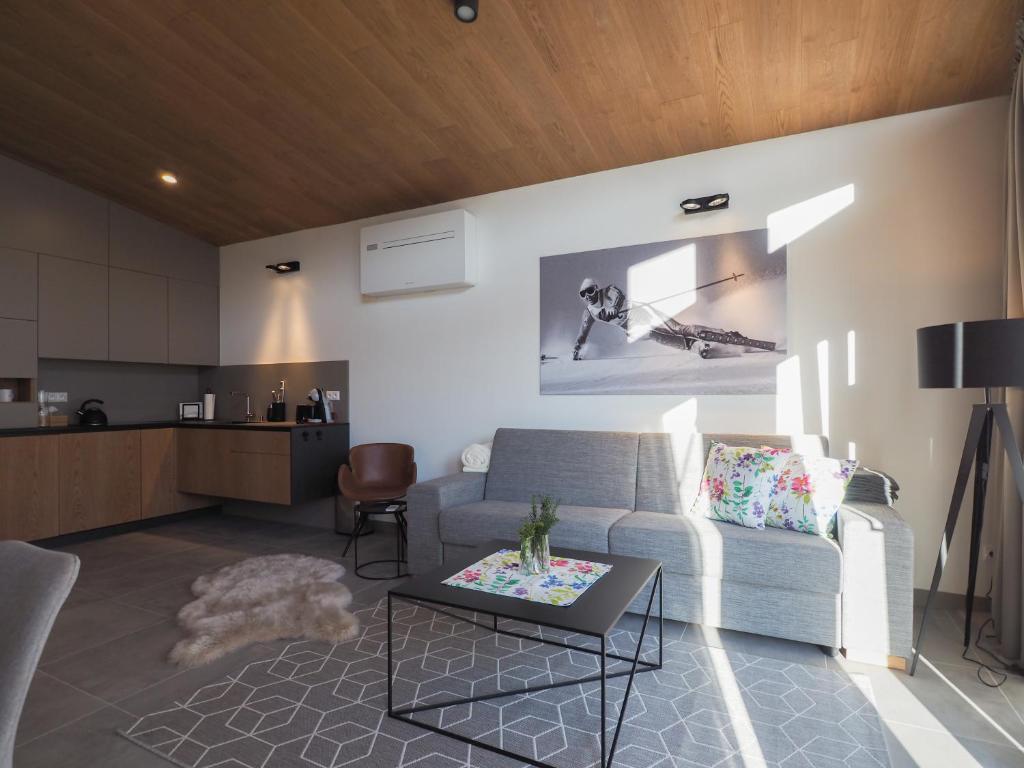Kuchyň nebo kuchyňský kout v ubytování CHALEYOTT Mountain Apartments
