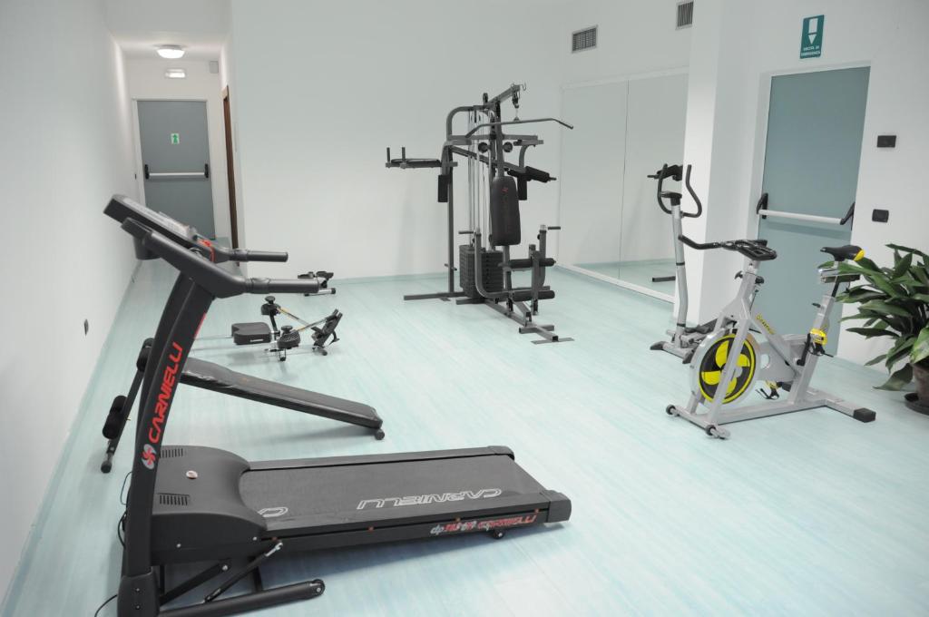 Fitness centrum a/nebo fitness zařízení v ubytování Hotel Europa Cembra