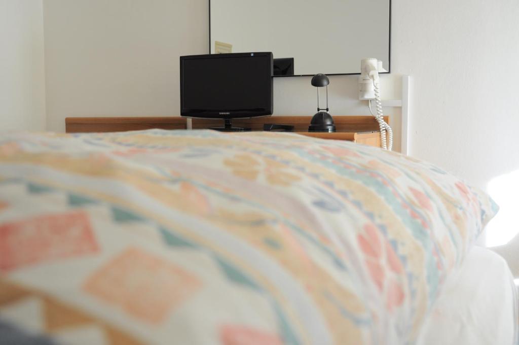 Postel nebo postele na pokoji v ubytování Hotel Europa Cembra