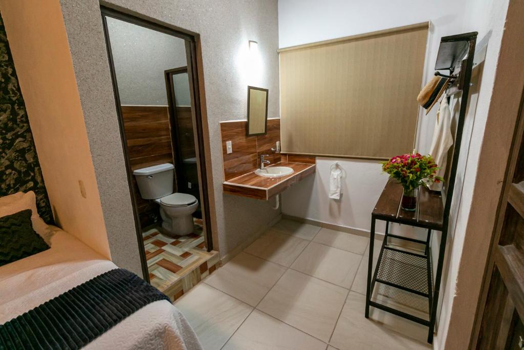 Koupelna v ubytování Casa De Rey