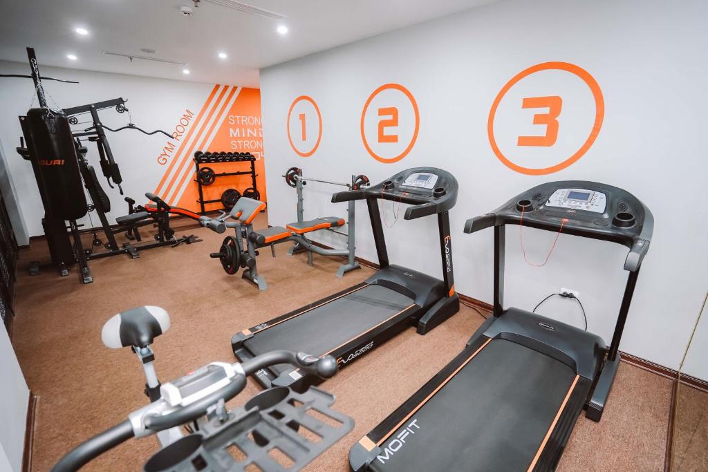 Fitness centrum a/nebo fitness zařízení v ubytování Reyna Hotel Hanoi & Spa