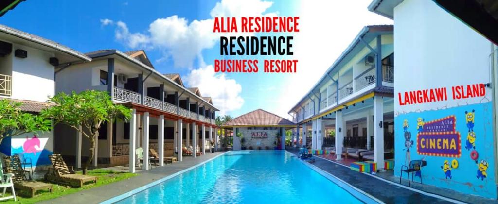 Bazén v ubytování Alia Residence Business Resort nebo v jeho okolí