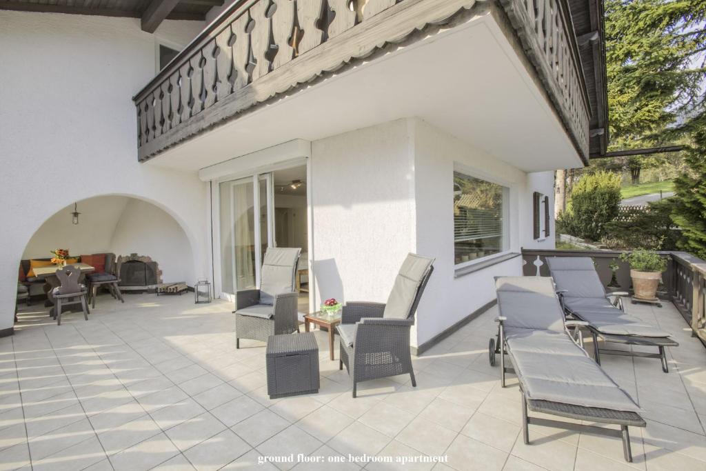 Posezení v ubytování Ferienhaus Alpenjuwel