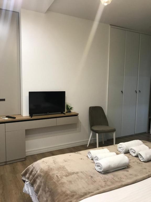 TV a/nebo společenská místnost v ubytování Guesthouse Sara & Esi