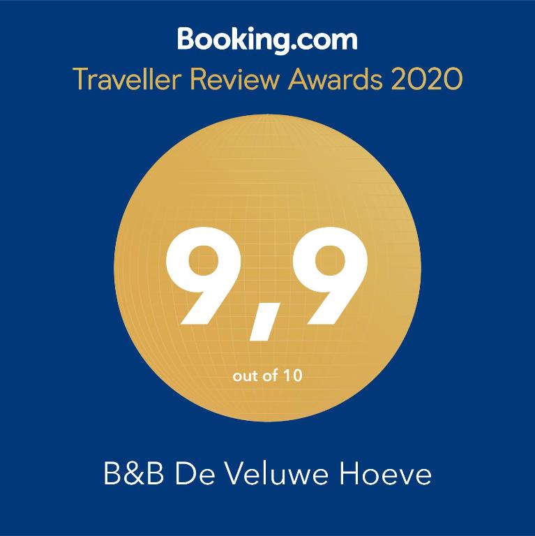 Certifikát, hodnocení, plakát nebo jiný dokument vystavený v ubytování B&B De Veluwe Hoeve