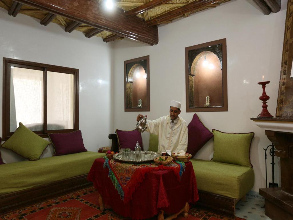 Posezení v ubytování Kasbah Du Roches Armed