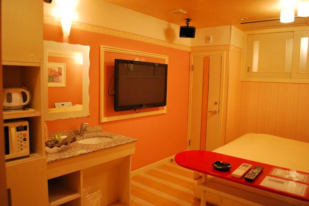TV a/nebo společenská místnost v ubytování Ena Hotel Venus