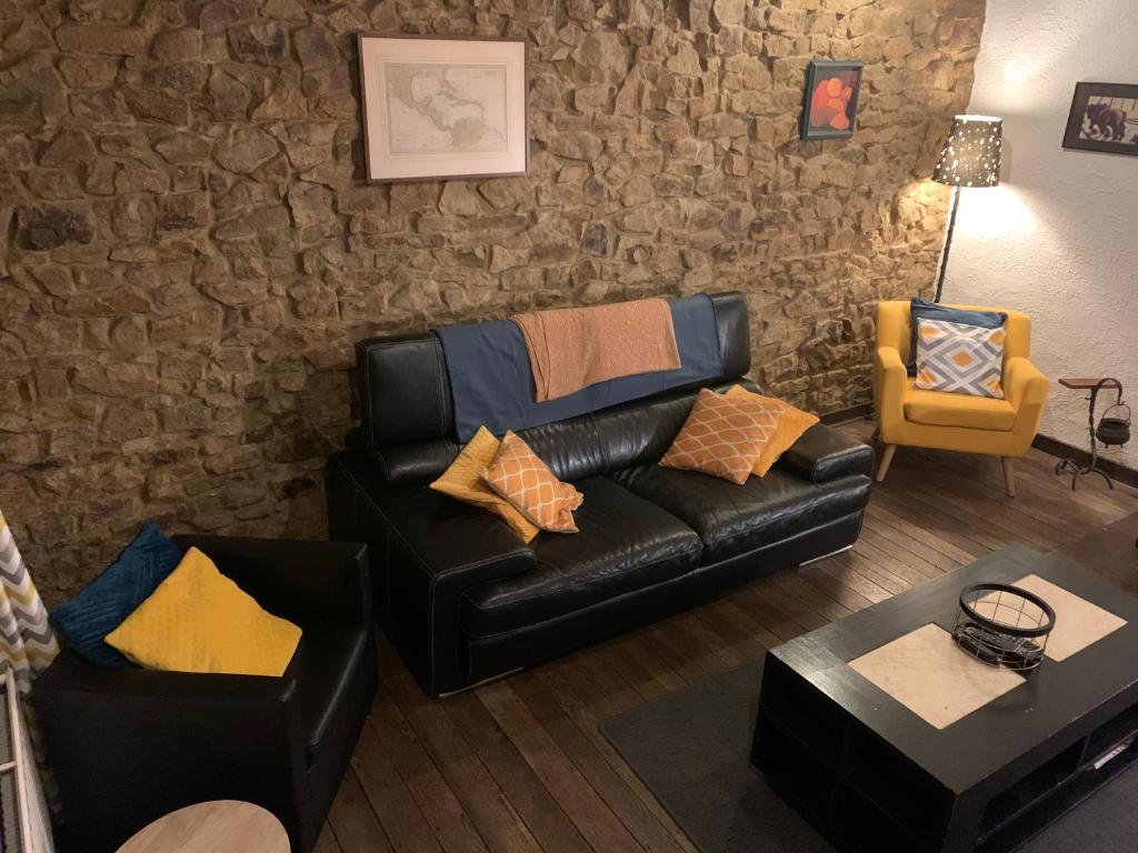 Posezení v ubytování L'ancienne école d'Erpigny