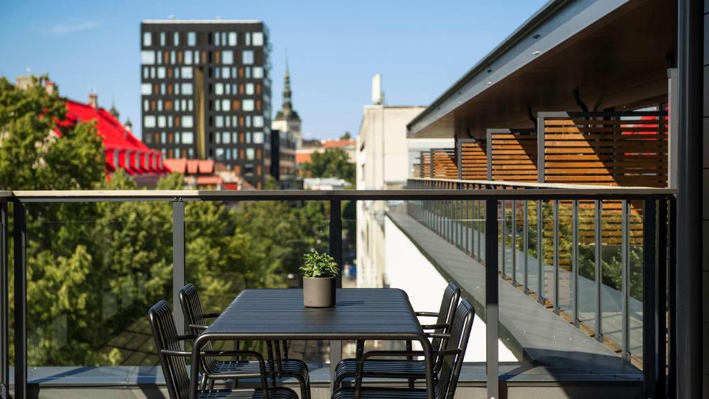 Balkón nebo terasa v ubytování Hestia Hotel Kentmanni