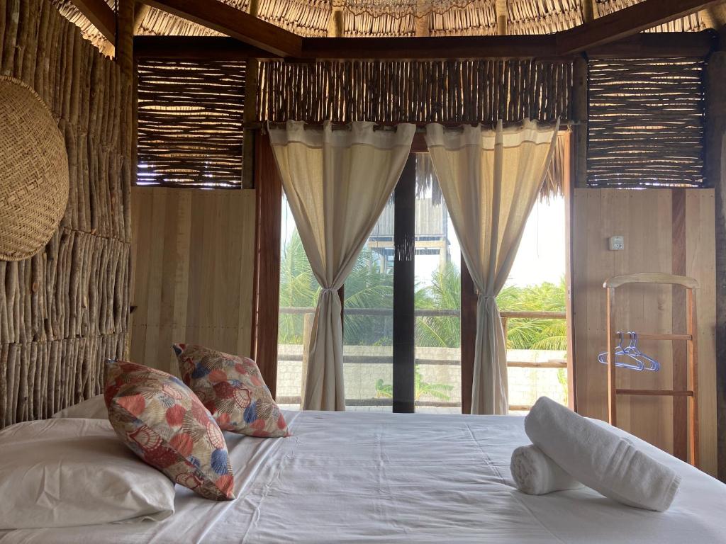 Cama o camas de una habitación en Cabanadu Preá Kite