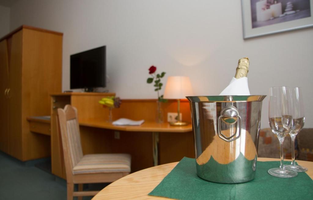 Nápoje v ubytování Hotel Schwarzbeerschänke Pobershau