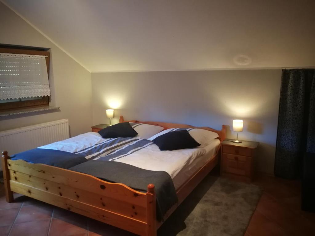 Postel nebo postele na pokoji v ubytování Landhaus am Brubbel