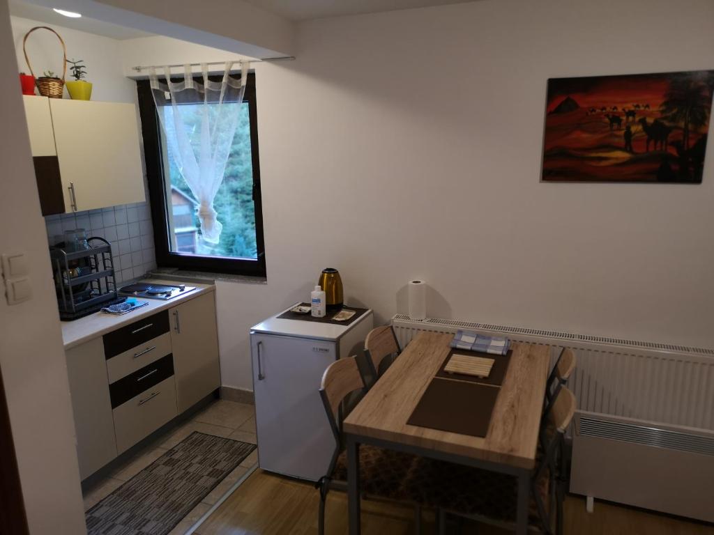 Kuchyň nebo kuchyňský kout v ubytování Apartman Hasen Vlašić