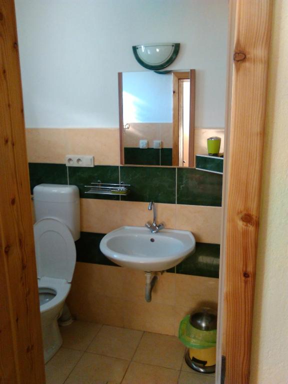 Koupelna v ubytování Chatky a apartmány Pod starým orechom - camp