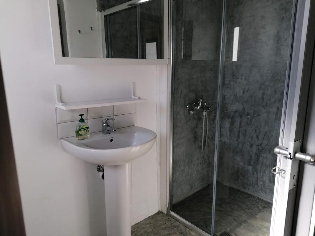 Ett badrum på Le Mat Hostel