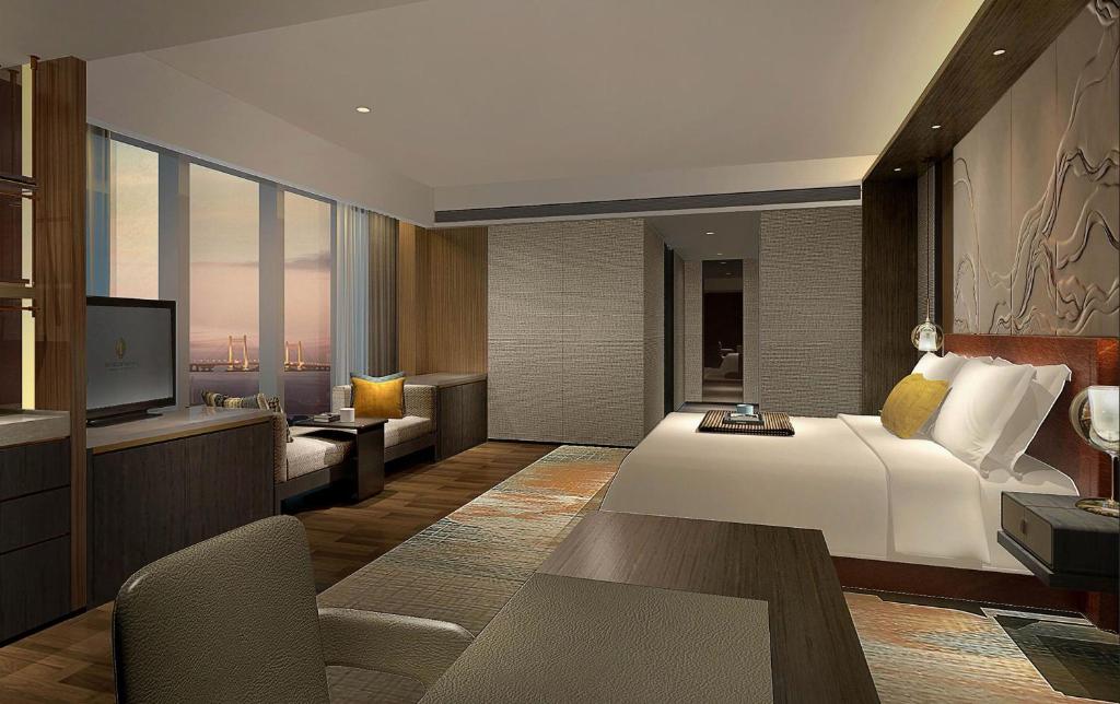 Postel nebo postele na pokoji v ubytování InterContinental Zhuhai by IHG