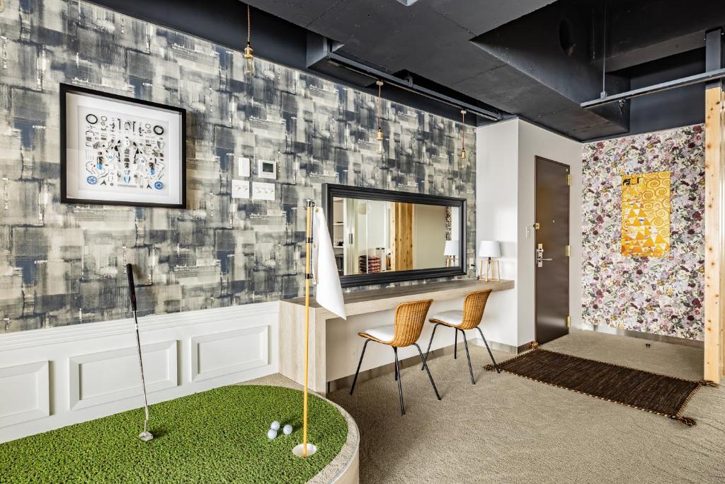 ビル泊 -Birupaku Decentralized Hotel-にあるテレビまたはエンターテインメントセンター