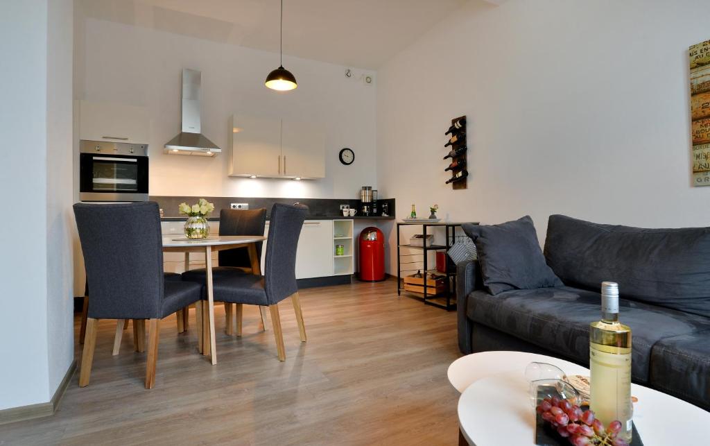 Kuchyň nebo kuchyňský kout v ubytování Ferienhaus Maja