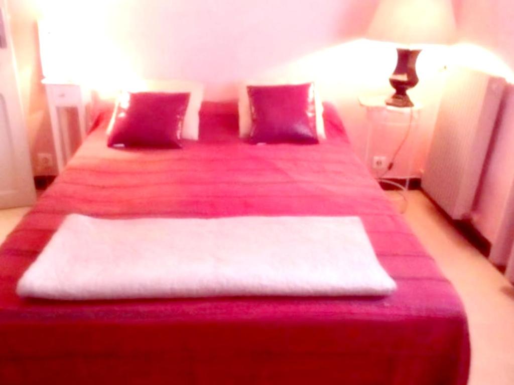 Postel nebo postele na pokoji v ubytování Appartement cosy au cœur de Bocognano avec vue sur montagne