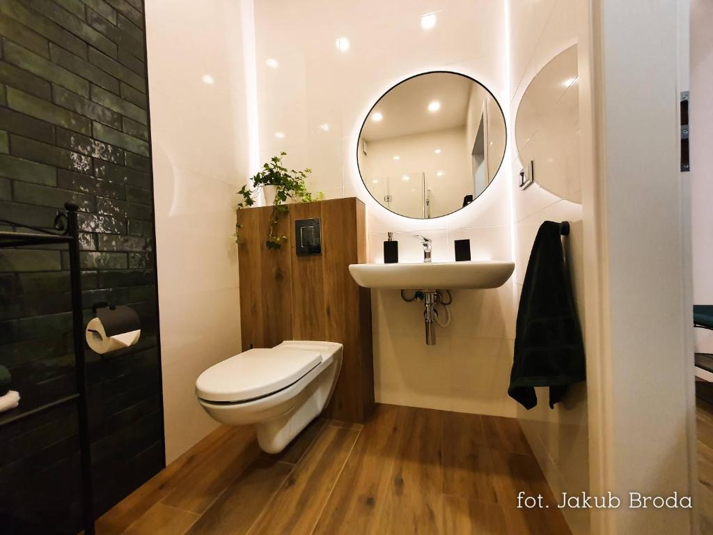 Koupelna v ubytování Apartamenty Toszeckie