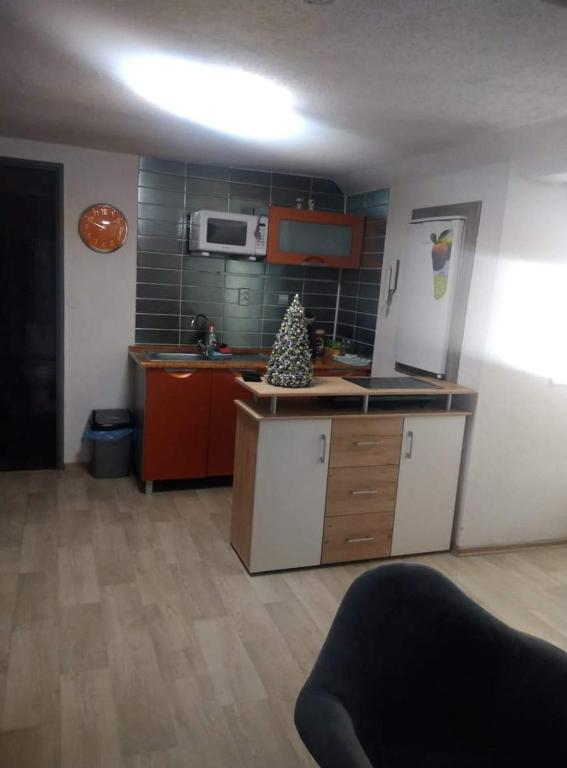 Kuchyň nebo kuchyňský kout v ubytování Apartmán POHODA Javorník