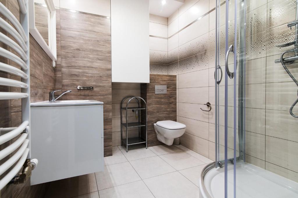 Koupelna v ubytování Apartamenty Spokojna 24C