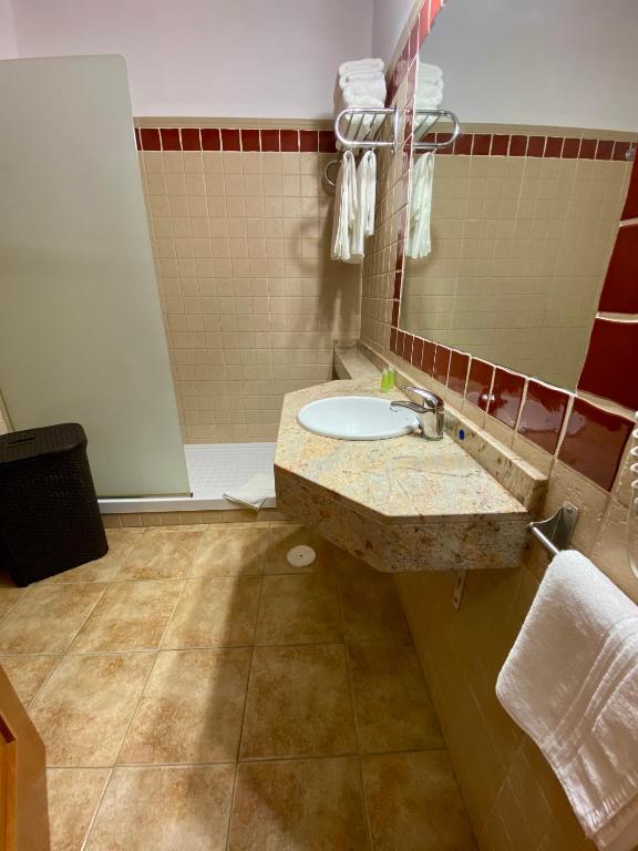 Koupelna v ubytování Apartamentos Cedro Alto