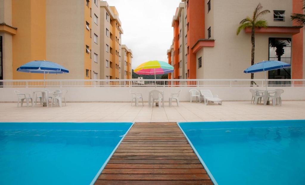  Apto Ubatuba Condomínio Sun Way Churrasqueiras piscinas