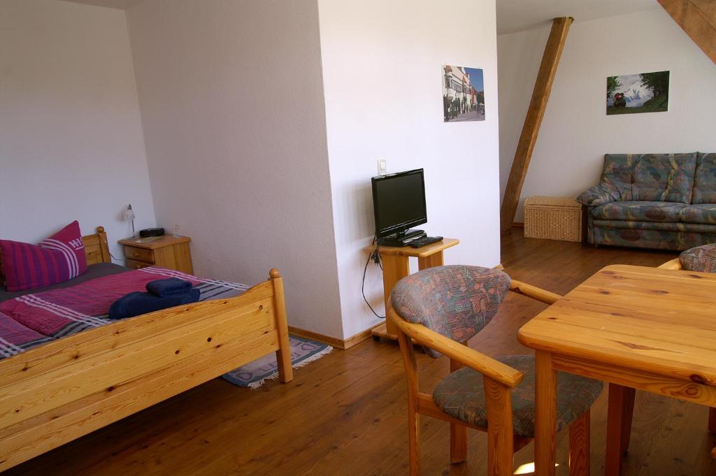 TV a/nebo společenská místnost v ubytování Hotel TraumzeitHof